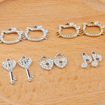 5PCS 헬로키티 펜던트 액세서리 재료 DIY 액세서리 키 잠금 음표 펜던트 케이티 캣 펜던트, 음표 15*10mm, 한 개
