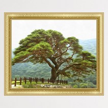 iv307-건강과장수의상징_소나무_창문그림액자(중형), C타입엘레강스골드