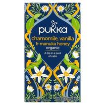 Pukka Herbs 캐모마일 바닐라 & 마누카 꿀 차 카페인 무함유 허브차 티백 20개 32g 112oz
