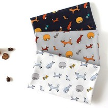 더패브릭 면20수 라미네이트 방수천 여우마을 3color-52213, 화이트