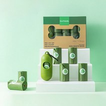 비닐봉투 8롤 생분해 120매 리필 강아지 배변봉투, 강아지 배변봉투 그린, 강아지 배변봉투 그린