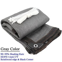 두꺼운 안티 uv HDPE 패브릭 야외 천막 Pergola 태양 캐노피 테라스 발코니 안전 개인 정보 보호 그물 수영 태양 그늘 그물, Gray 색상+3x3m