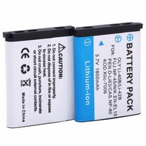 니콘 카메라 배터리 en-el10 en el10 enel10 펜탁스 d-li63fuji np-45 용 올림푸스 용 2pcs 1800mah li-40bli-42b li40b 리튬
