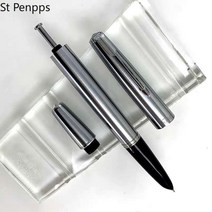 만년필 럭셔리 사무 용품 문구 잉크st penpps 601 진공 스틸 펜 피스톤 유형 실버 클립 f 후드 펜촉, 에프