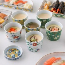 일본식 계란찜 그릇 자왕무시 차완무시 죽 달걀찜 도자기 컵 소스볼 종지 뚜껑, 옐로우, 1개