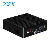 미니 PC 인텔 펜티엄 J2900 쿼드 코어 2x COM RS232 듀얼 기가비트 이더넷 LAN 임베디드 팬리스 산업용 컴퓨터, Intel Celeron N2940, 03 4G RAM 64G SSD WiFi