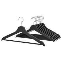 [이케아] 원목 나무 옷걸이 8개 - 부메랑 / 내추럴 검정 하양 / / Natural Black White / Clothes Hanger - Bumerang, 검정 Black