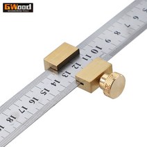 고정 눈금자 강철 블럭 목공 스토퍼 각도 DIY 만들기 측정 도구 자 위치 조절, 30cm + 한개, 우드