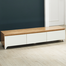 더웜하우스 빌리 1단 2단 3단 TV다이 거실장 서랍장 1200 1500, 1단1500(150cmx40cmx34cm), 고무화이트