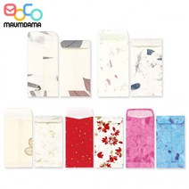D 마음담아 고급 수제 꽃 한지 봉투 A 10장 묶음, 5. 파랑 분홍10p