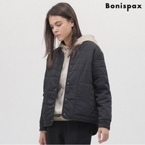 보니스팍스 노카라 똑딱이 누빔 패딩-MF83PH022