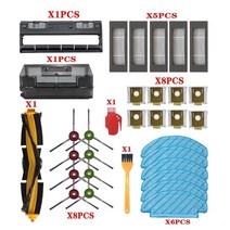 에코백스 T9 AIVI 청소기 부품 고르지 않은 지널 에코 더스트 백 걸레 헤파 필터 로봇 디봇 오즈모 T8, [23] Black