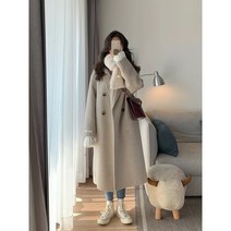 겨울 루즈핏 핸드메이드 기모 모직 롱코트 폴리아 코트 내츄럴 코트 2C