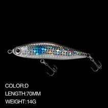 베이스트랩TEKNIK-싱킹 인공 미끼 70mm 14g 바다 탑워터 연필 VIB Minnow 3D Eyes Wobbler Bass 파이크, 04 D_01 70mm-14g
