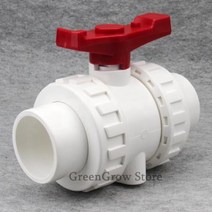 PVC 배관자재 강관파이프 게이트밸브 수도배관자재 볼 밸브 수족관 탱크 워터 파이프 커넥터 20 63mm 산업용 수처리 글로브 더블 유니온 조인트 1 개, [01] Inner Dia 20mm, [01] White