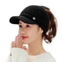 겨울모자 니트모자 여성골프모자 방한모자 5컬러, 니트썬캡 오렌지