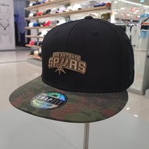 NBA_화이트 SAS SPURS 카모 배색 메탈 포인트 HYFLAT CAP 스냅백 모자 N215_AP_632P_NC대전유성