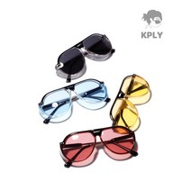 KPLY 플라잉 곡선 오버 사이즈 방풍 선글라스 오토바이 바이크 고글 스쿠터 라이딩 안경, 블루