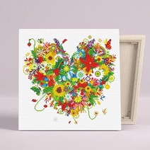 기타 바보사랑[아이러브페인팅]아이러브페인팅 DIY캔버스형 보석십자수 40x40cm 플라워하트