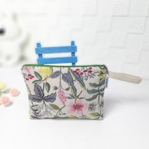 민서 데일리 고급 수제 린넨 다용도 데일리손가방 파우치 라벤더 아이보리