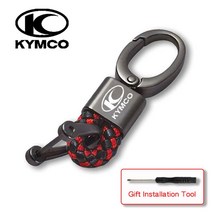 부속품 KYMCO dink 125 Xciting 250 300 AK550 CT250 S400 다운타운 125i 350i 꼰 로프 열쇠 고리 금속 키 체인 바이크 오토바이 액세서리, [03] Black Red