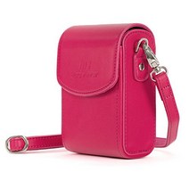 MegaGear Panasonic Lumix DC-ZS200 TZ200 Leica C-Lux Leather Camera Case with Strap - Hot Pink, 1