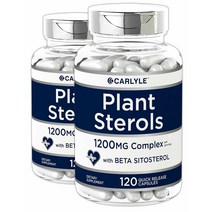 Carlyle 칼라일 식물성 스테롤 베타시토스테롤 Plant Sterols with Beta Sitosterol 1200mg 120정 2팩
