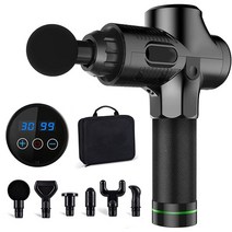 딥티슈 마사지 건 두드리는 페시아 핸드 헬드 바디 목 허리 통증 완화, 02 Black_01 EU Plug