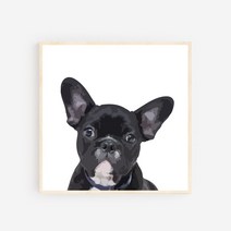 모두의팩토리 일러스트 강아지 나무액자 20종 반려견 우드 벽걸이액자 액자, AI03.아메리칸 불리