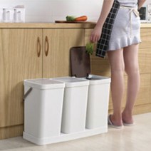 3칸 분리형 쓰레기통 수납함 가정용 분리수거함, 단품, 단품