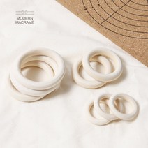 모던마크라메 마크라메 재료 내추럴 우드링 4cm 5.5cm 7cm 부자재