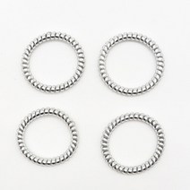 JUNI 스프링머리끈 은색 짱짱한머리끈 전화기머리끈 헤어머리끈