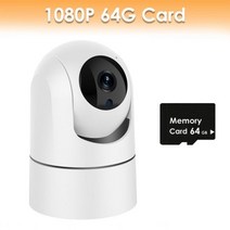 셀_CCTV 카메라 스마트 홈캠 Larmtek IP 카메라 5G WiFi 베이비 모니터 1080P 미니 실내 CCTV 보안 카메라 2K 4MP AI 추적 오디오 비디오 감시 카메라 Alexa와 함께 작동 SD 카드 클라우드 스토리지 지원, 2MP 64G Card, 미국 플러그, 2MP 64G 카드