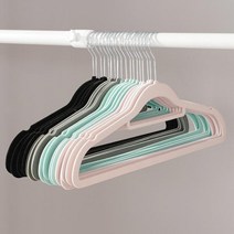 오너클랜 이지온 논슬립 벨벳 옷걸이 튼튼한 옷가게 10P, 그레이