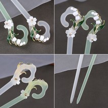 [실버플라워]궁중비녀 긴머리 한복헤어비녀 패션비녀 한복비녀XC021