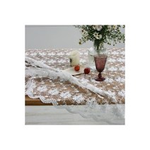 블라썸 웨딩 레이스 테이블보 식탁보 2인 4인 6인.앤코튼, 정4(130x130)