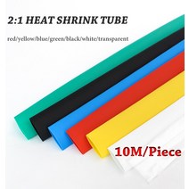 케이블 슬리브 클립 타이 배선 덕트 10 메터/몫 세트 열 수축 튜브 21kit 절연 슬리브 termoretractil 폴리올레핀 모듬 된 와이어 케이블, [02] 빨간, [08] 10mmX10M