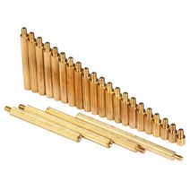 나사 규격 M2 x L 3mm 황동 단일 헤드 라운드 knurl 남성 여성 Standoff 스터드 보드 스레드 기둥 PCB 마더 스페이서, [18] M2x20-3, [01] 40Pcs