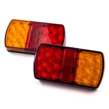 테일램프 데루등 브레이크등 12 LED 12V 트럭 자동차 트레일러 후면 테일 라이트 브레이크 정지 신호 표시등 캐러밴 밴 버스 보트 2 개