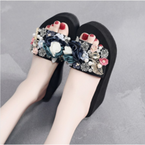 Makone 하이힐 여성여름옷 아우터 통굽 웨지힐 미끄럼방지 여름슬리퍼