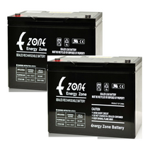 e-ZONE 전동휠체어배터리 전동스쿠터 배터리 밧데리 휠체어, 2개, 12V 55A