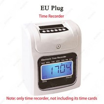 전자 시간 기록계 직원 기록 출석 기계, 우유 흰색 LCD EU PL