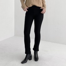 즈본 여자 융 기모일자 밴딩팬츠 여성 겨울스판바지