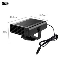차량용 온풍기 무시동히터온풍관12v 200w 휴대용 재사용 가능한 자동차 히터 강력한 고속 난방 워머 액세, 01 Black_01 12V