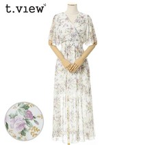 티뷰 날개플라워쉬폰원피스_V3B-VOP017