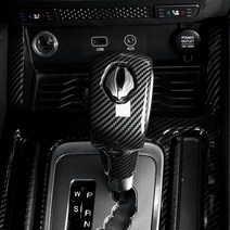 카스타 실내 올뉴 렉스턴 G4 렉스턴 기어봉 커버 튜닝 카본 몰딩 용품, B타입 기어봉 커버 1P 유광카본