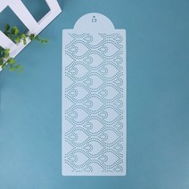 스프레이부스 퐁당 케이크 스텐실 금형 엠보싱 플라스틱 스프레이 메쉬 스탬프 웨딩 생일 장식 도구 크리스마스 쿠키 그리기, [08] Style8