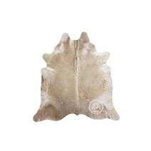 Genuine Taupe Grey Cowhide Rug 6 x 6-7 ft 180 220 cm