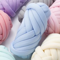 Life Rhythm 자이언트얀 패브릭 가방 망고실 빅얀 1KG 루피실 왕모찌실 뜨개실 만들기, 파우더 핑크