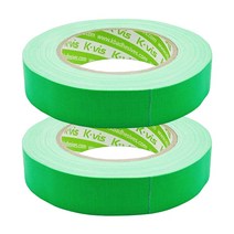 kvis 게퍼 개퍼 테이프 gaffer tape 25mm x 25M, 형광녹색 2개